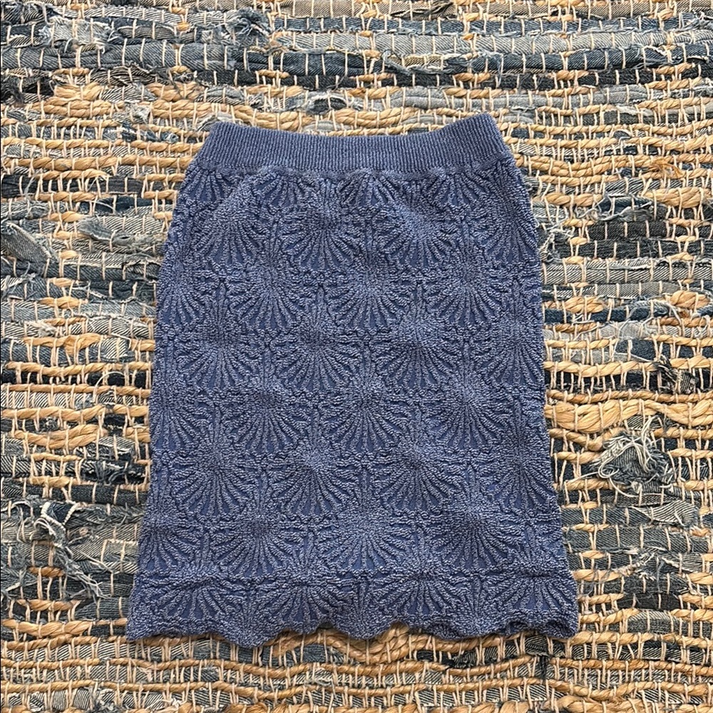 Elegant Blue Textured Women's Strapless Top
